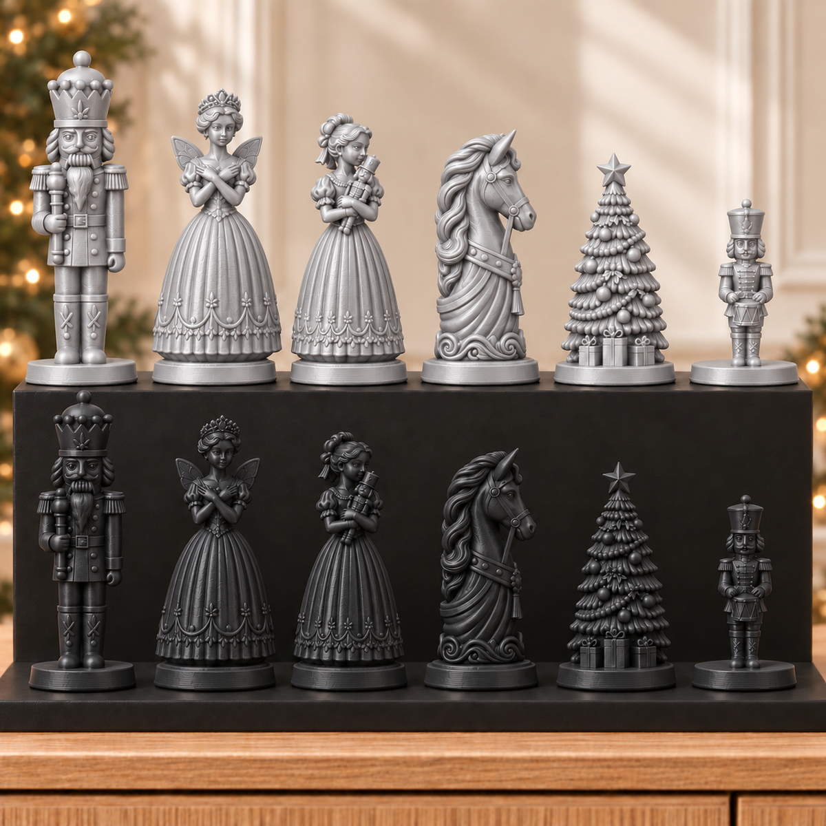 Nussknacker Klassik – thematisches Schachfigurenset mit 32 Figuren – Ansicht 8