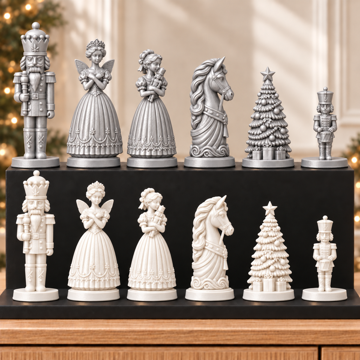 Nussknacker Klassik – thematisches Schachfigurenset mit 32 Figuren – Ansicht 9