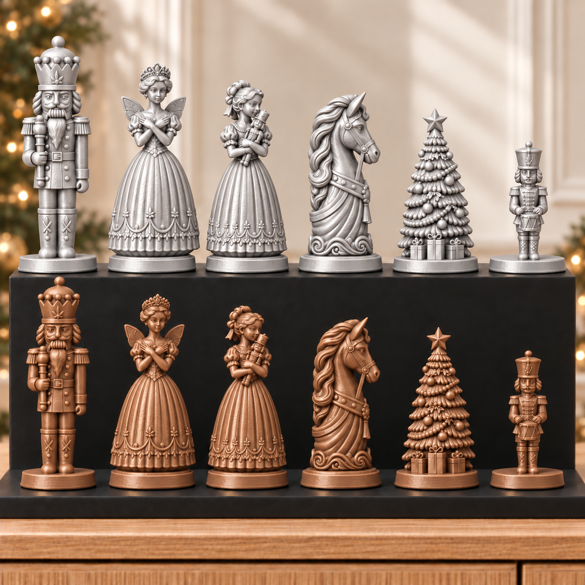 Nussknacker Klassik – thematisches Schachfigurenset mit 32 Figuren – Ansicht 10