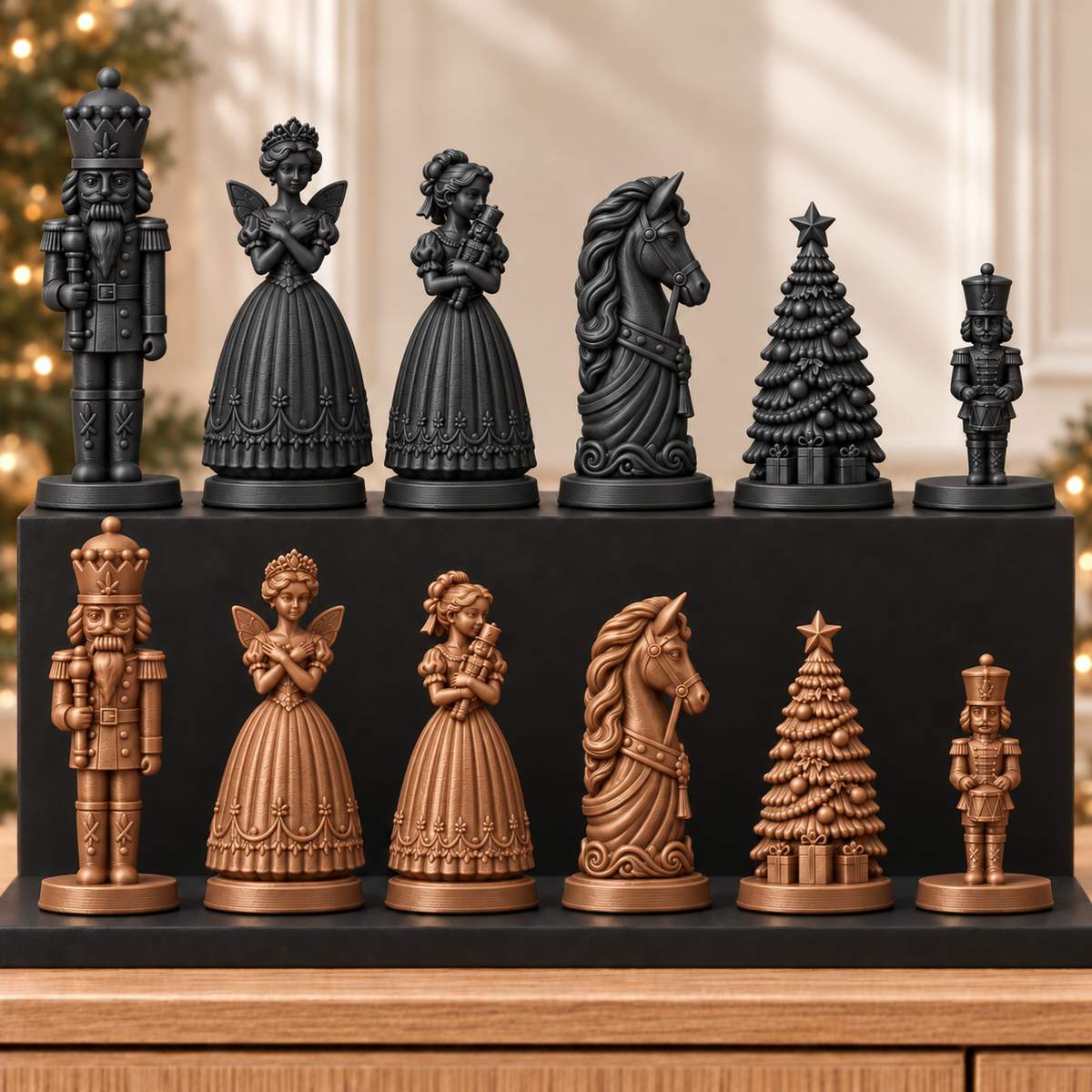 Nussknacker Klassik – thematisches Schachfigurenset mit 32 Figuren – Ansicht 12