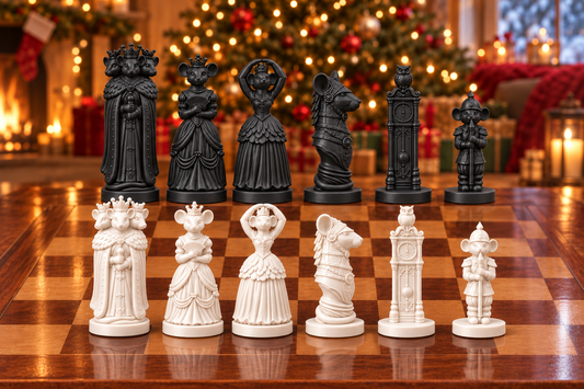 Mäusekönig – thematisches Schachfigurenset mit 32 Figuren – Ansicht 1