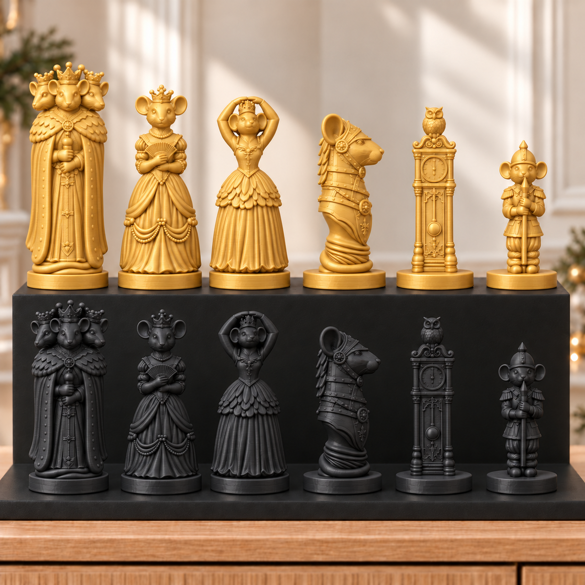 Mäusekönig – thematisches Schachfigurenset mit 32 Figuren – Ansicht 5