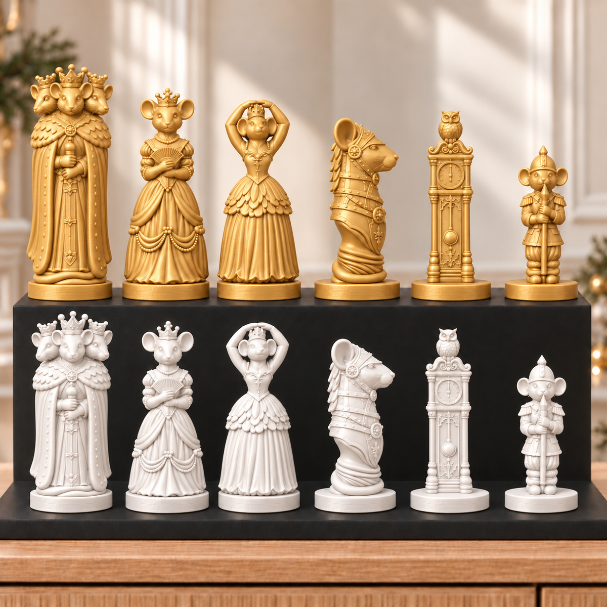 Mäusekönig – thematisches Schachfigurenset mit 32 Figuren – Ansicht 6
