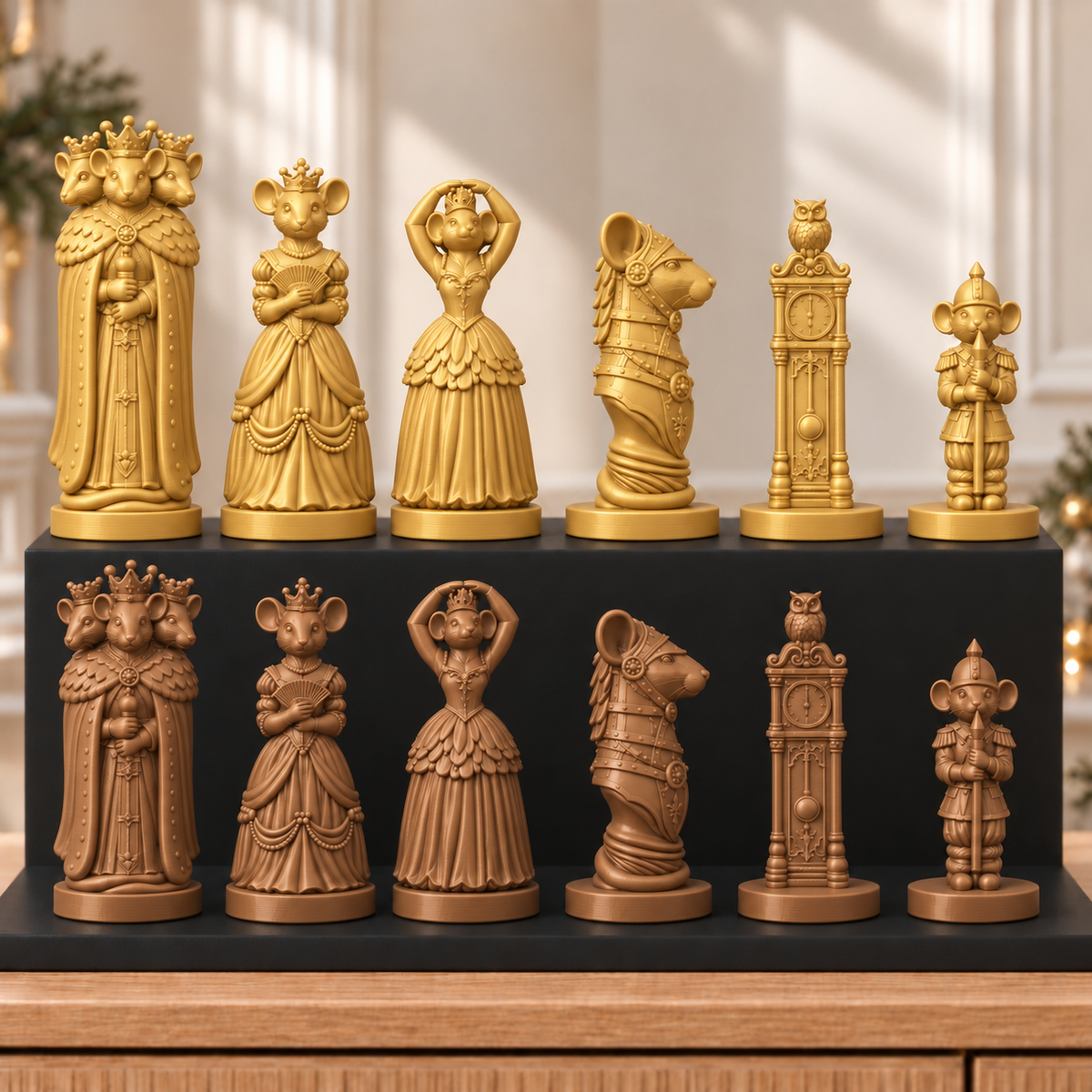 Mäusekönig – thematisches Schachfigurenset mit 32 Figuren – Ansicht 7