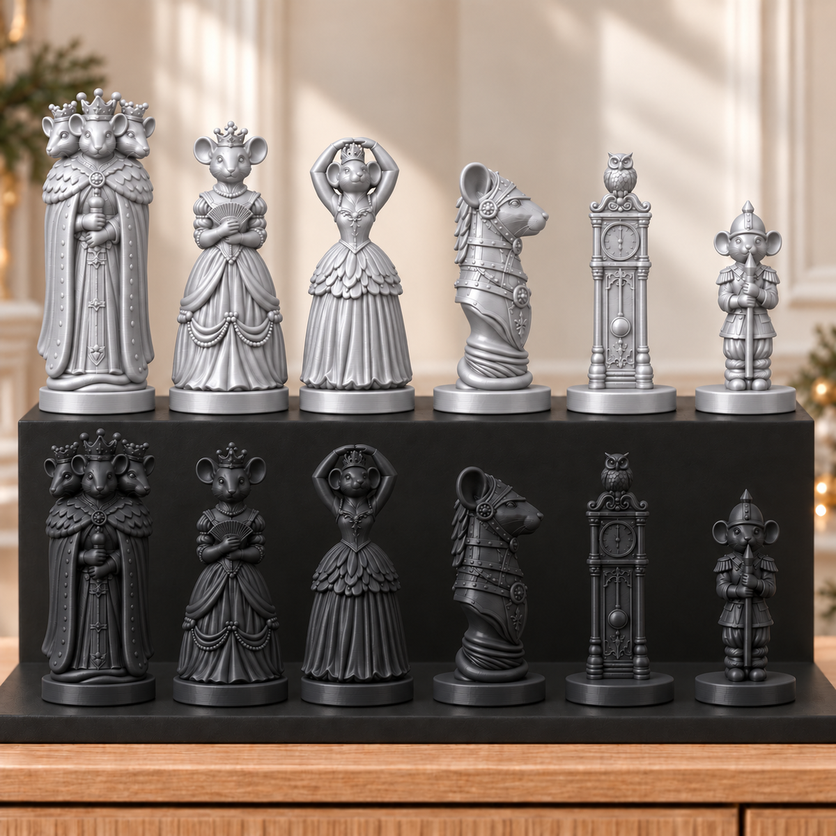 Mäusekönig – thematisches Schachfigurenset mit 32 Figuren – Ansicht 8