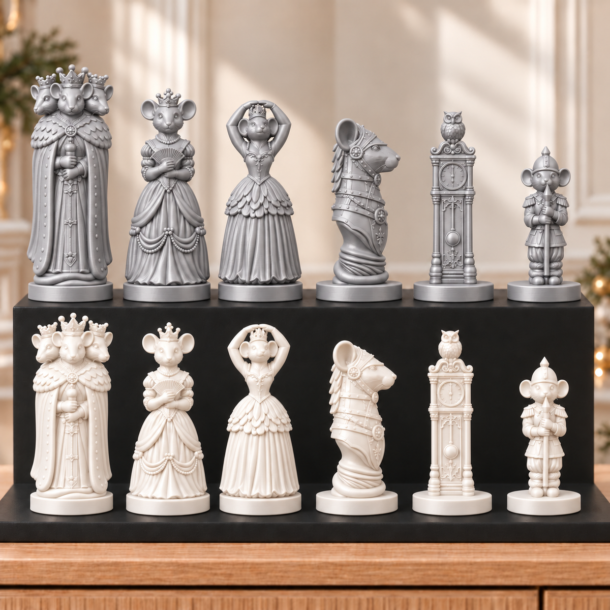Mäusekönig – thematisches Schachfigurenset mit 32 Figuren – Ansicht 9