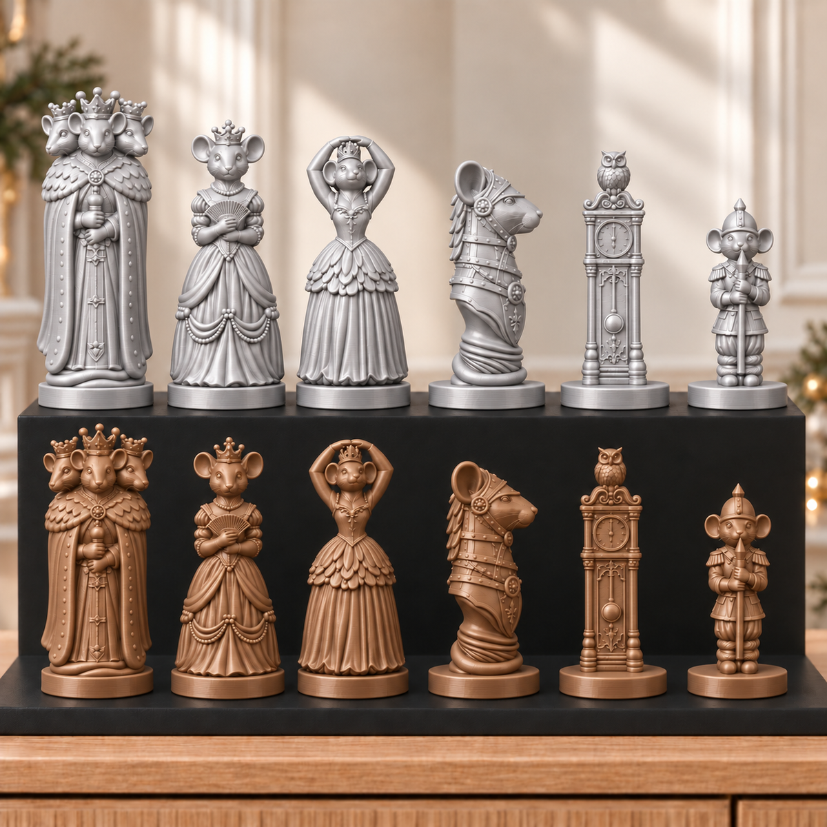 Mäusekönig – thematisches Schachfigurenset mit 32 Figuren – Ansicht 10