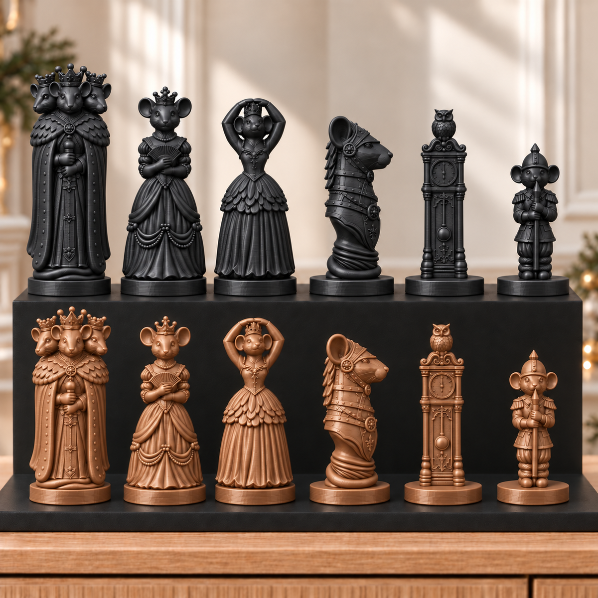 Mäusekönig – thematisches Schachfigurenset mit 32 Figuren – Ansicht 12