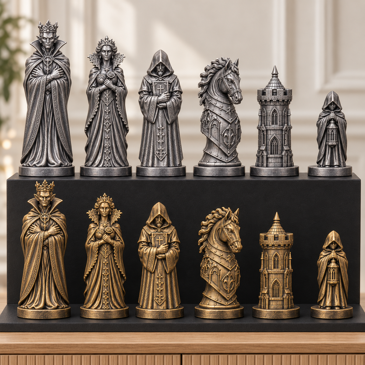 Gothic Vampire – thematisches Schachfigurenset mit 32 Figuren – Ansicht 2