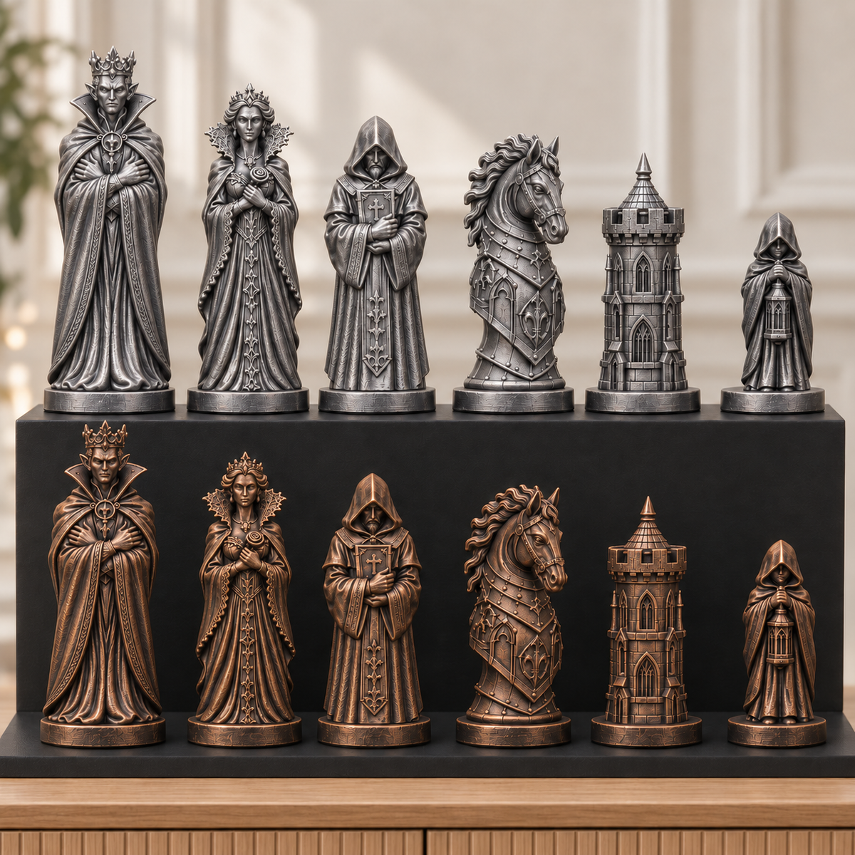 Gothic Vampire – thematisches Schachfigurenset mit 32 Figuren – Ansicht 3