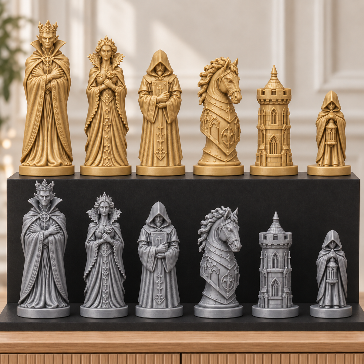 Gothic Vampire – thematisches Schachfigurenset mit 32 Figuren – Ansicht 4