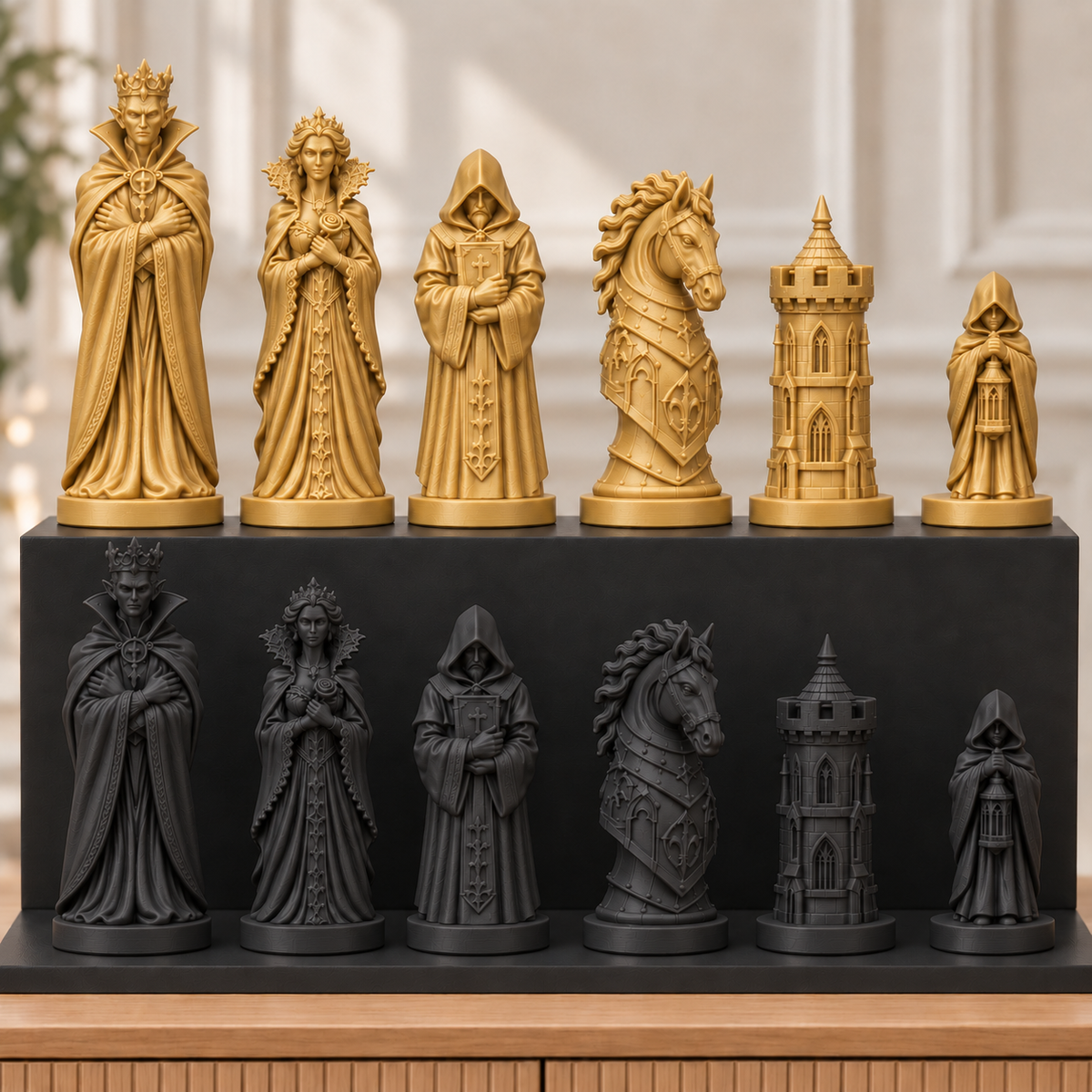 Gothic Vampire – thematisches Schachfigurenset mit 32 Figuren – Ansicht 5