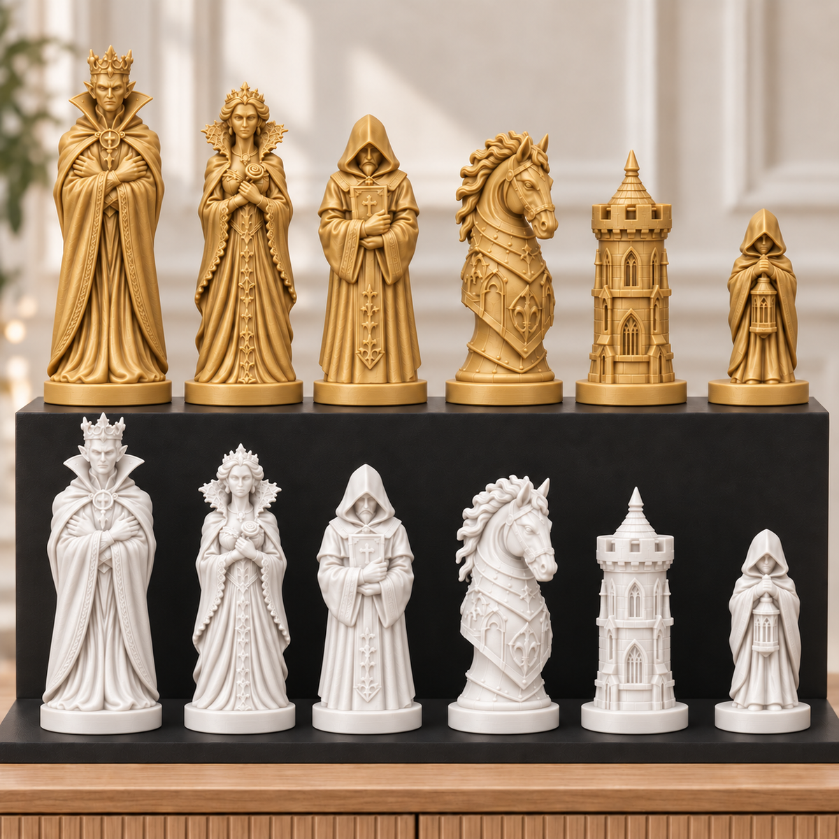 Gothic Vampire – thematisches Schachfigurenset mit 32 Figuren – Ansicht 6