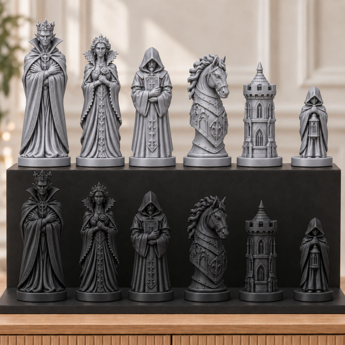 Gothic Vampire – thematisches Schachfigurenset mit 32 Figuren – Ansicht 8