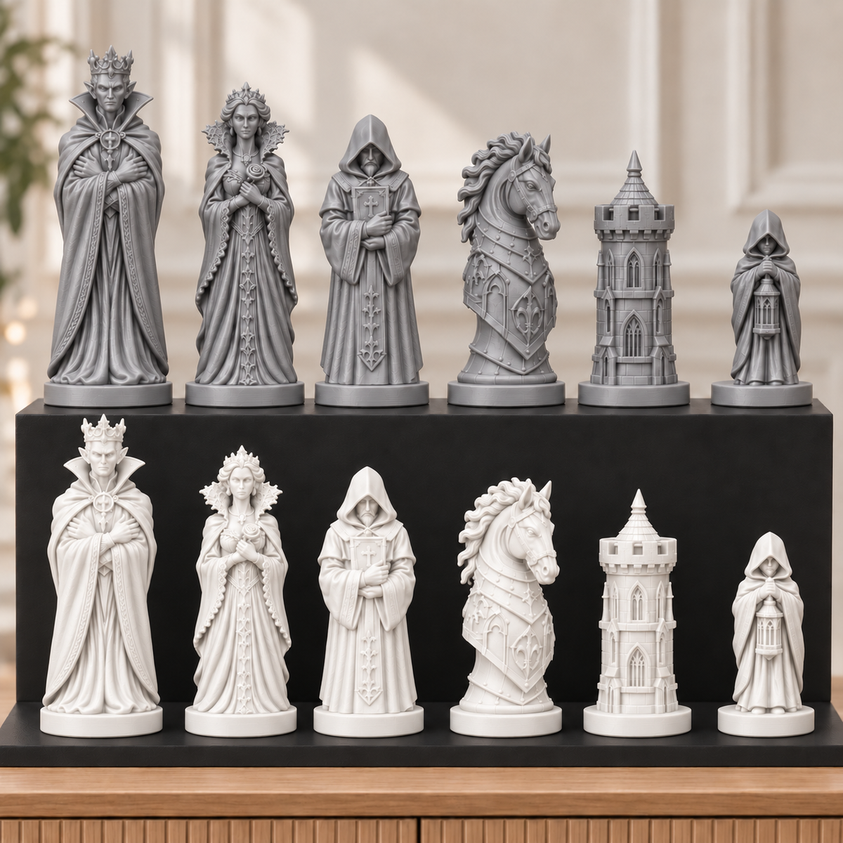 Gothic Vampire – thematisches Schachfigurenset mit 32 Figuren – Ansicht 9