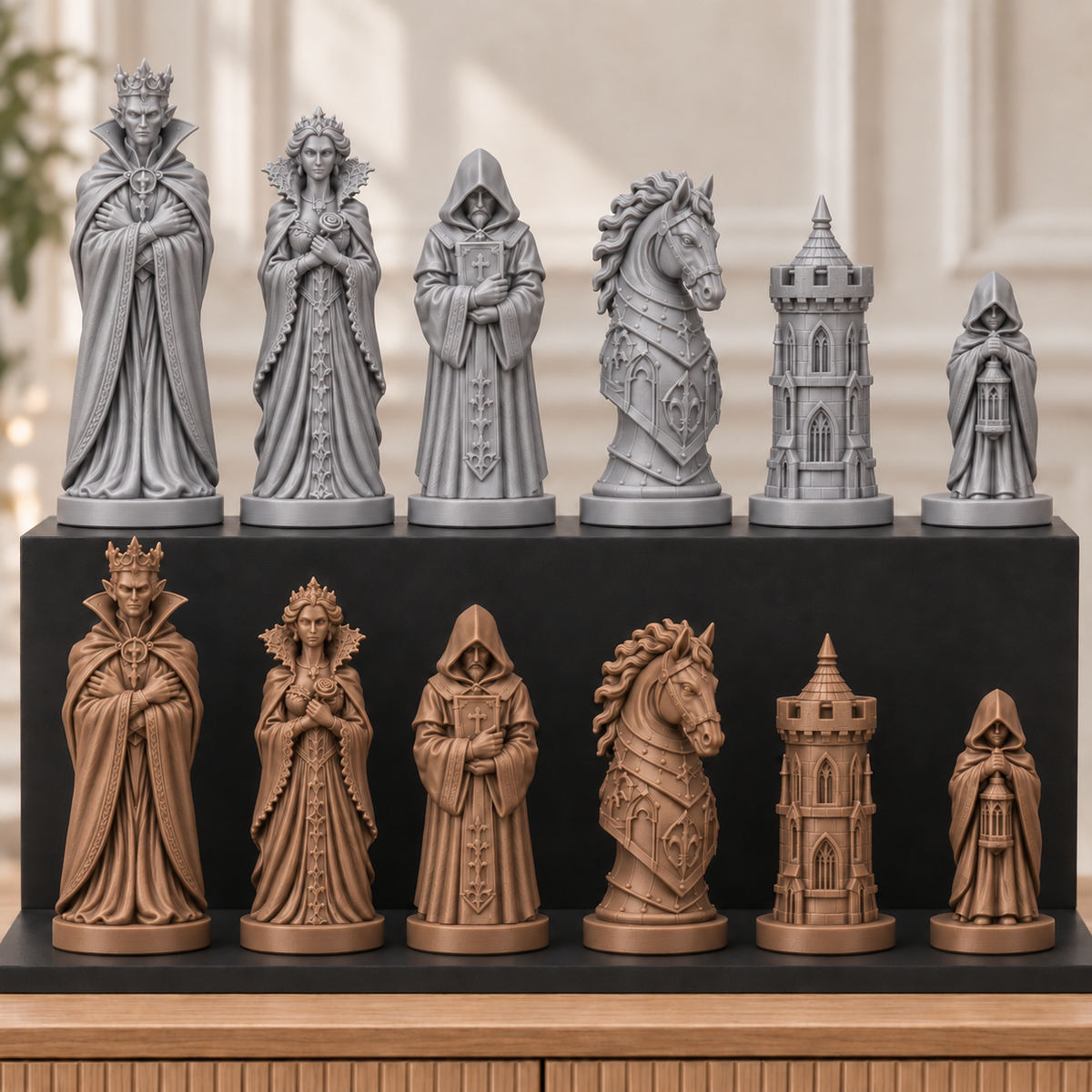 Gothic Vampire – thematisches Schachfigurenset mit 32 Figuren – Ansicht 10
