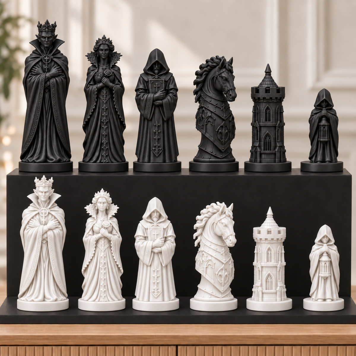 Gothic Vampire – thematisches Schachfigurenset mit 32 Figuren – Ansicht 11
