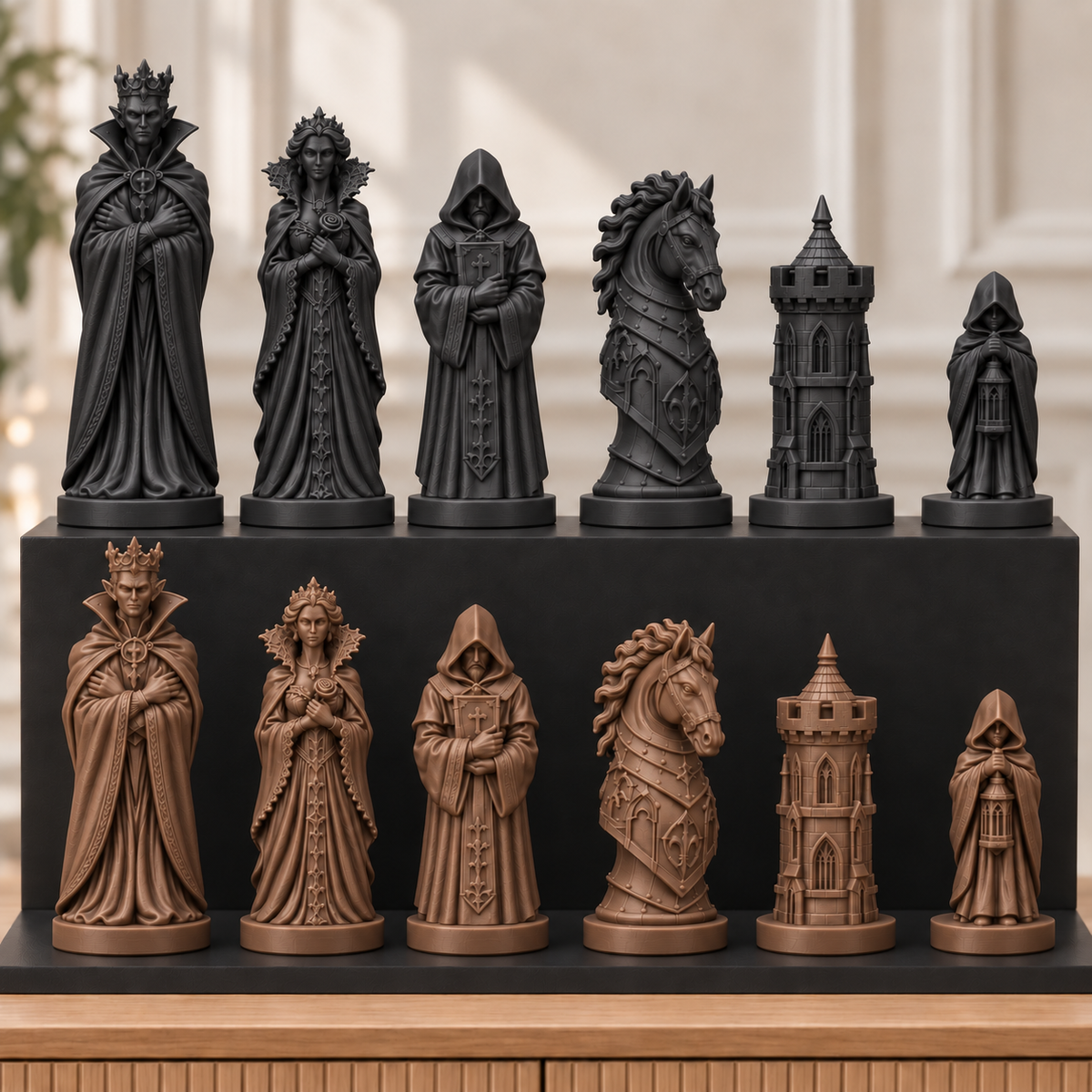 Gothic Vampire – thematisches Schachfigurenset mit 32 Figuren – Ansicht 12