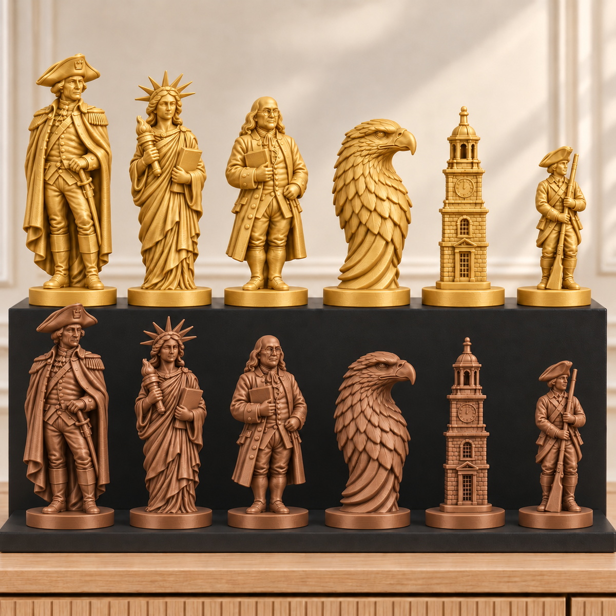 USA 1776 – thematisches Schachfigurenset mit 32 Figuren – Ansicht 7