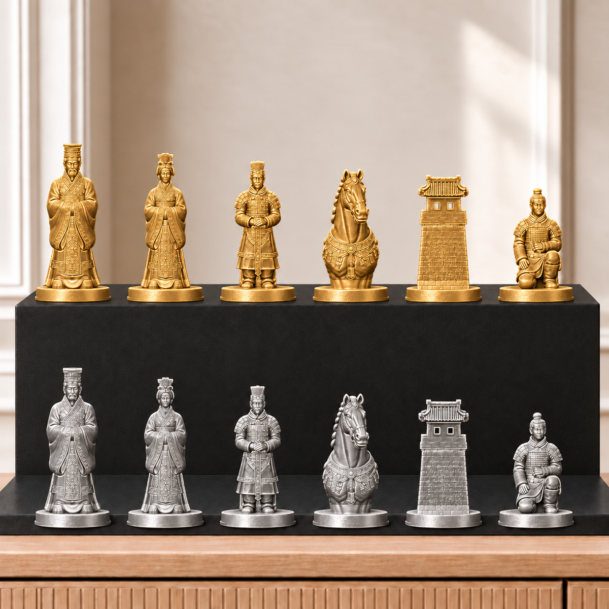 Terrakotta-Armee – thematisches Schachfigurenset mit 32 Figuren – Ansicht 4