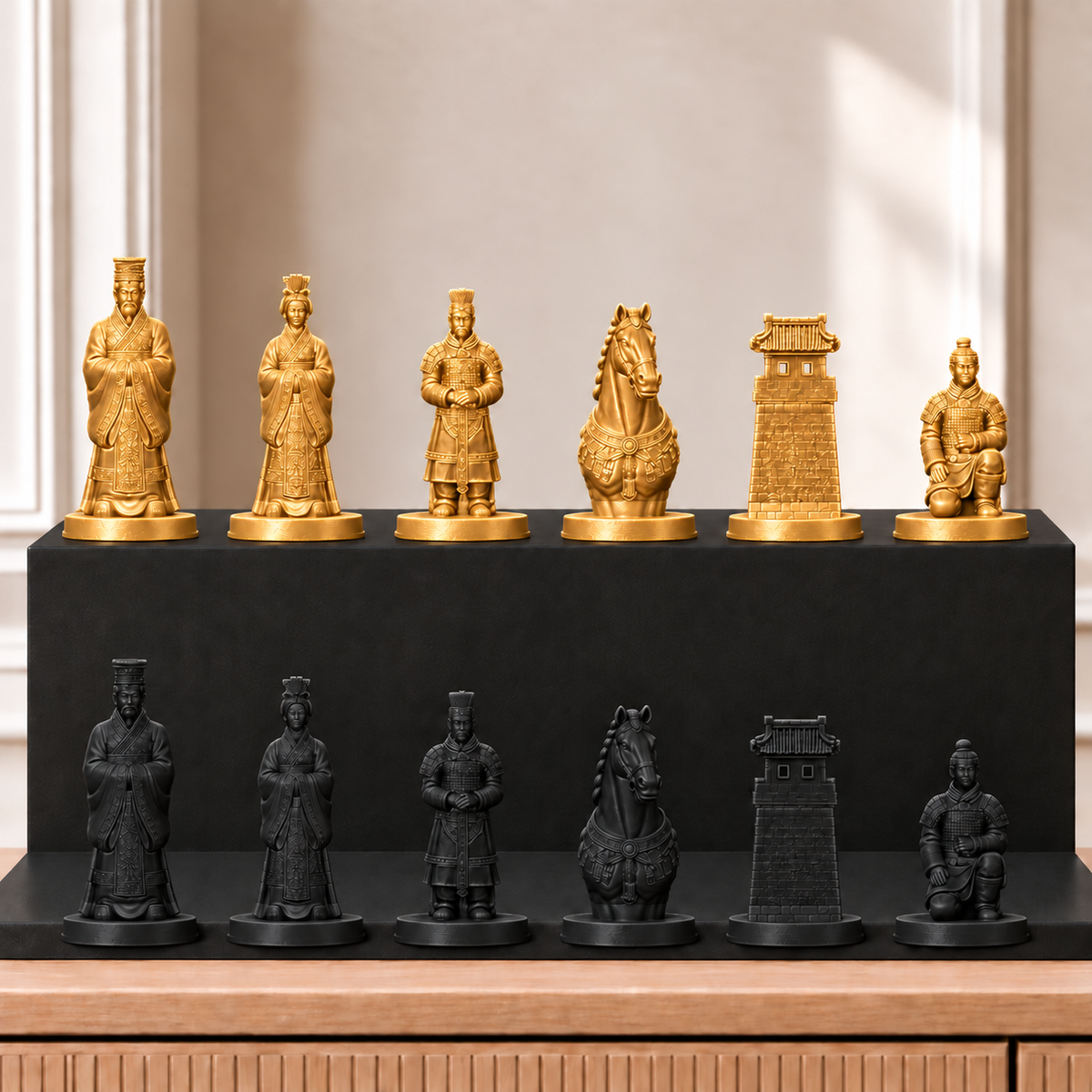 Terrakotta-Armee – thematisches Schachfigurenset mit 32 Figuren – Ansicht 5