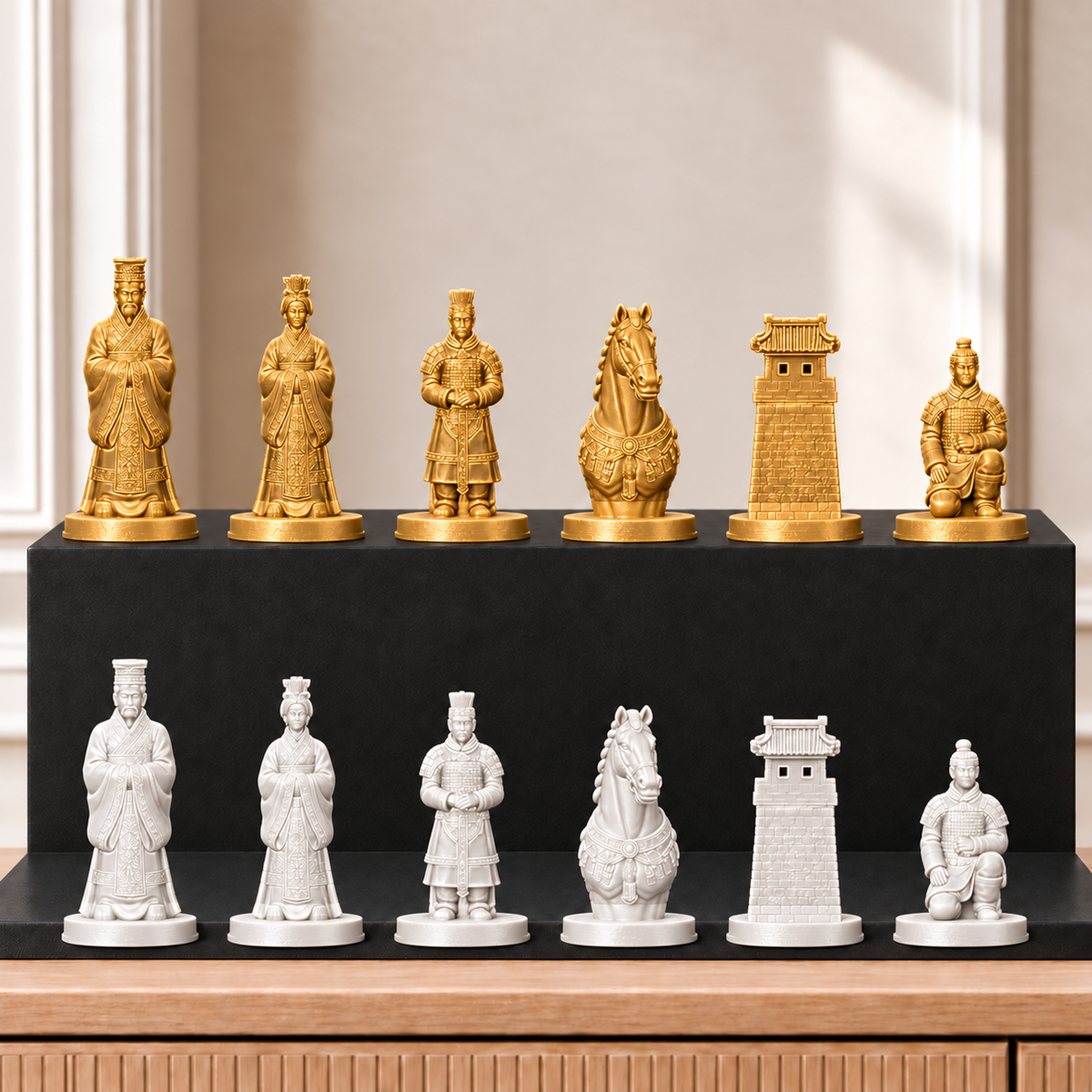 Terrakotta-Armee – thematisches Schachfigurenset mit 32 Figuren – Ansicht 6