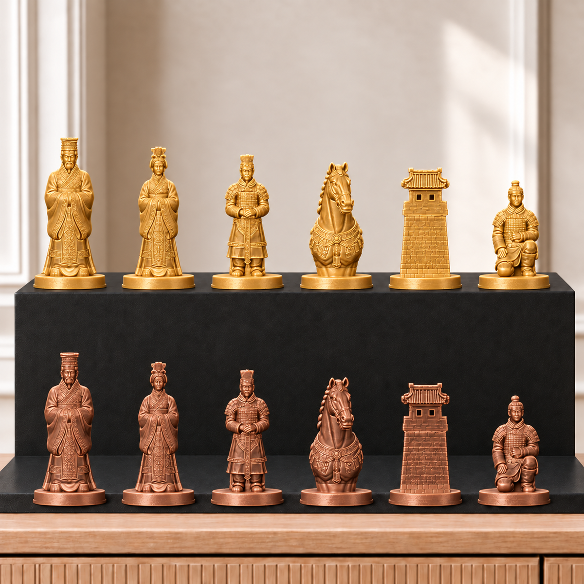 Terrakotta-Armee – thematisches Schachfigurenset mit 32 Figuren – Ansicht 7