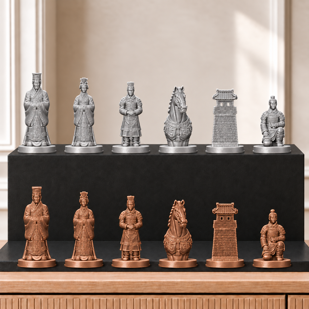 Terrakotta-Armee – thematisches Schachfigurenset mit 32 Figuren – Ansicht 10