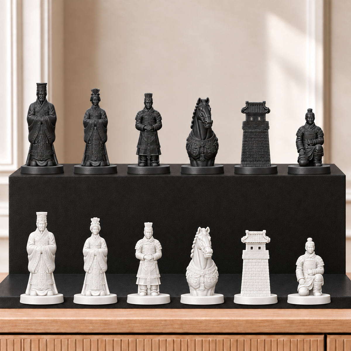 Terrakotta-Armee – thematisches Schachfigurenset mit 32 Figuren – Ansicht 11