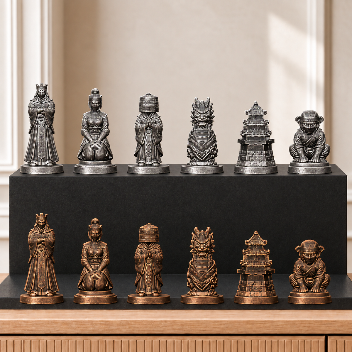 Ninja-Clan – thematisches Schachfigurenset mit 32 Figuren – Ansicht 3