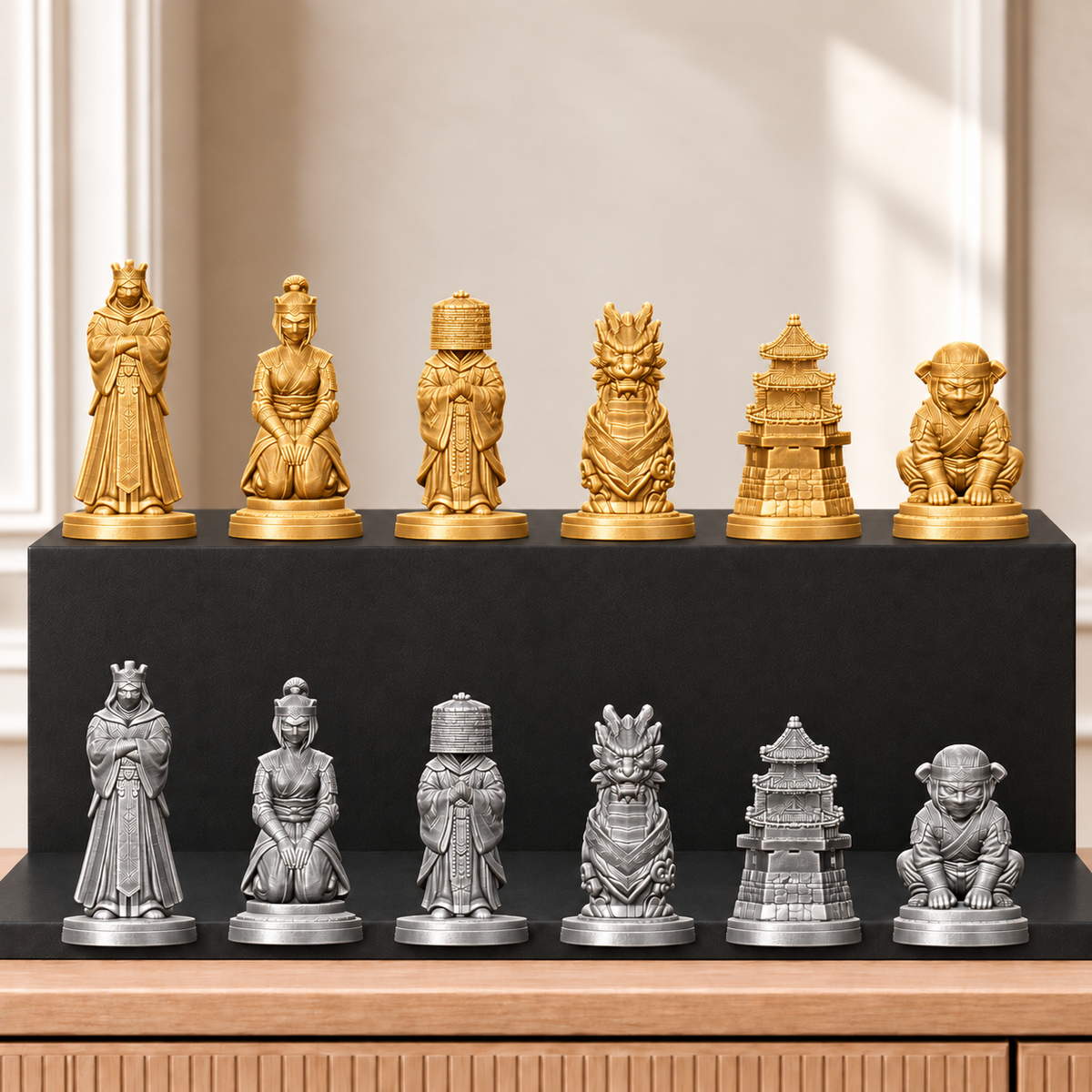 Ninja-Clan – thematisches Schachfigurenset mit 32 Figuren – Ansicht 4