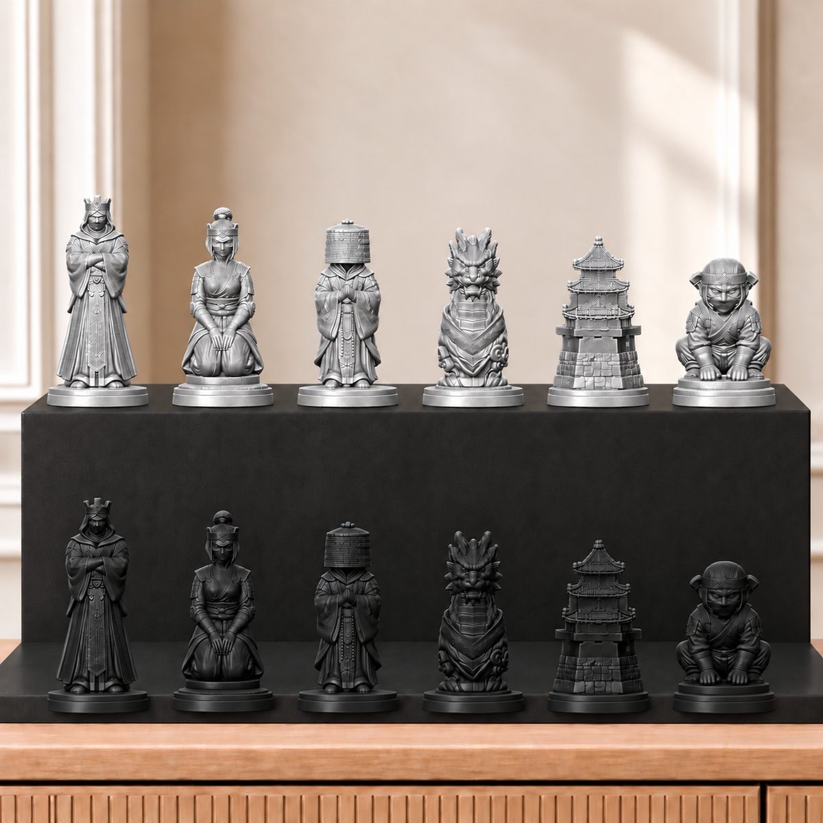 Ninja-Clan – thematisches Schachfigurenset mit 32 Figuren – Ansicht 8