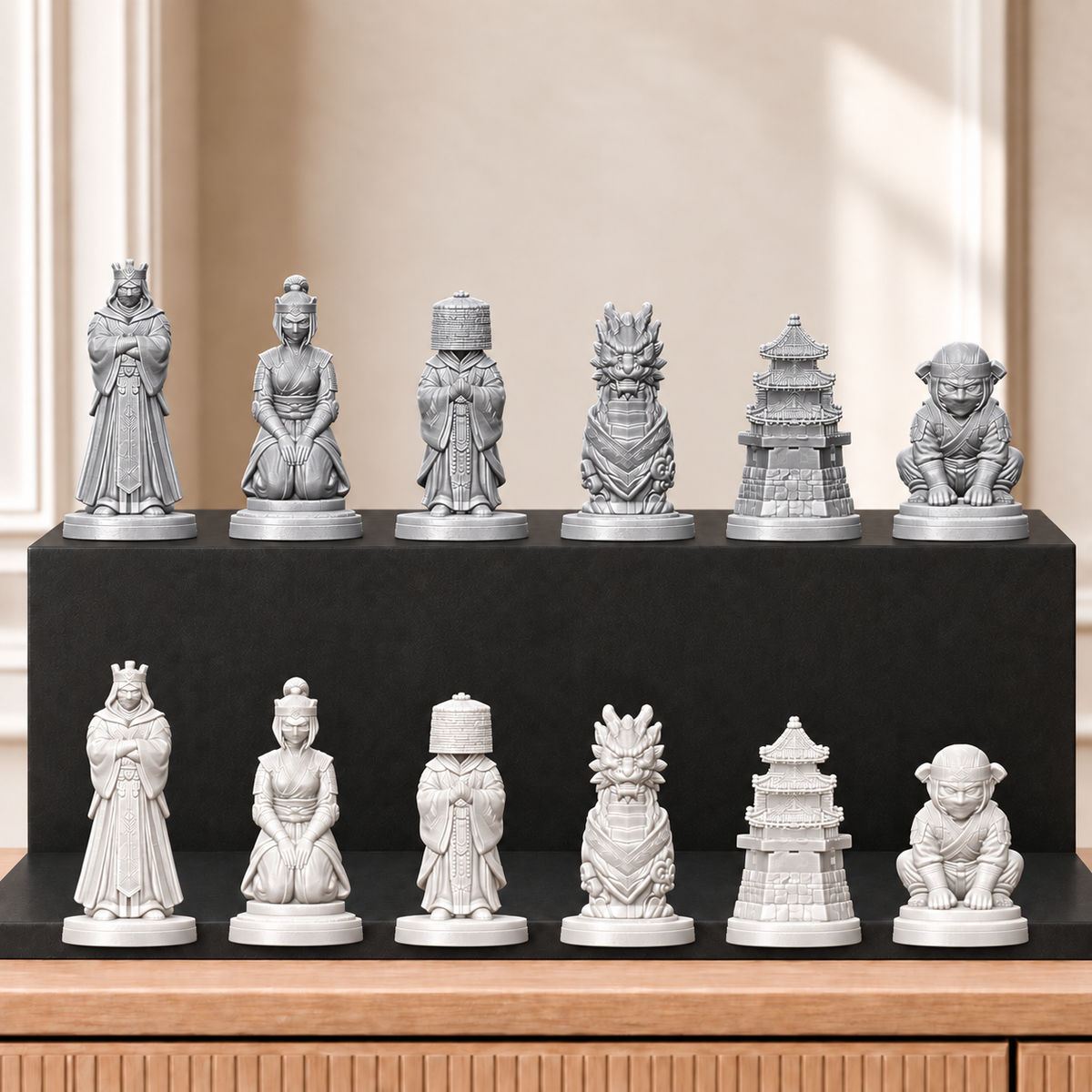 Ninja-Clan – thematisches Schachfigurenset mit 32 Figuren – Ansicht 9
