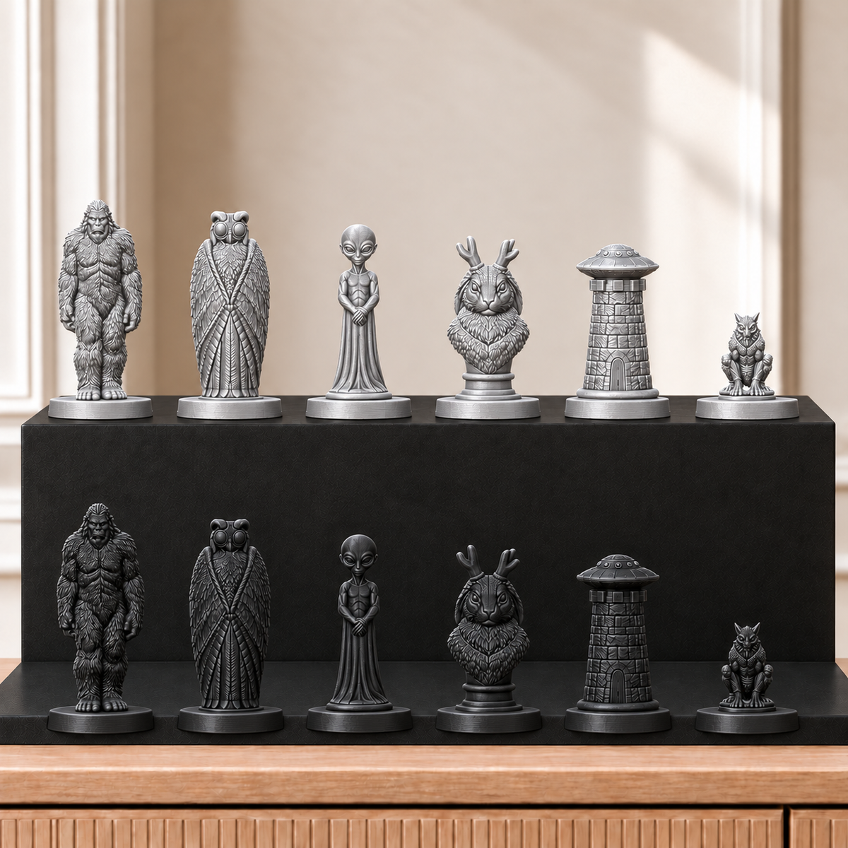 Kryptiden – thematisches Schachfigurenset mit 32 Figuren – Ansicht 8