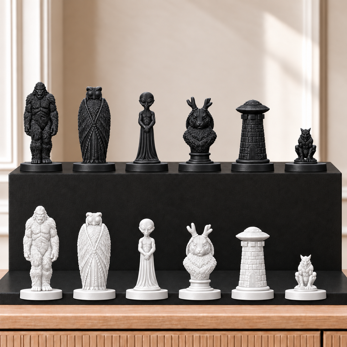 Kryptiden – thematisches Schachfigurenset mit 32 Figuren – Ansicht 11