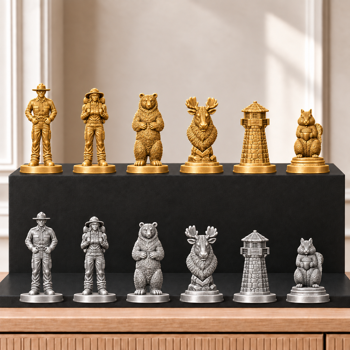 Nationalpark – thematisches Schachfigurenset mit 32 Figuren – Ansicht 4