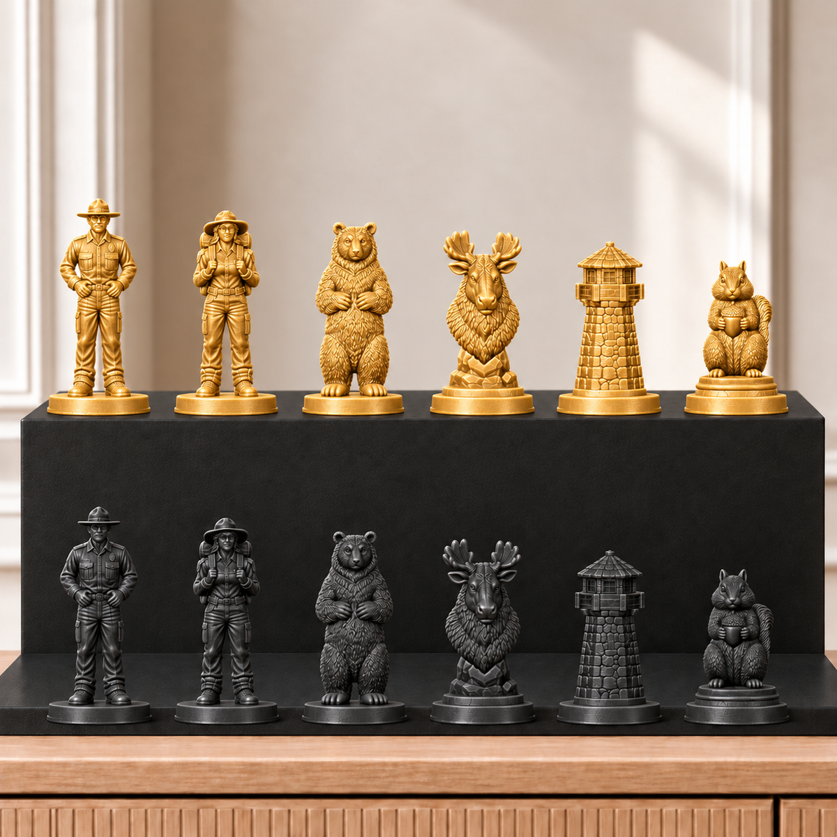 Nationalpark – thematisches Schachfigurenset mit 32 Figuren – Ansicht 5