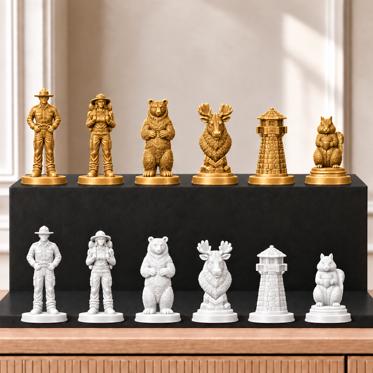 Nationalpark – thematisches Schachfigurenset mit 32 Figuren – Ansicht 6