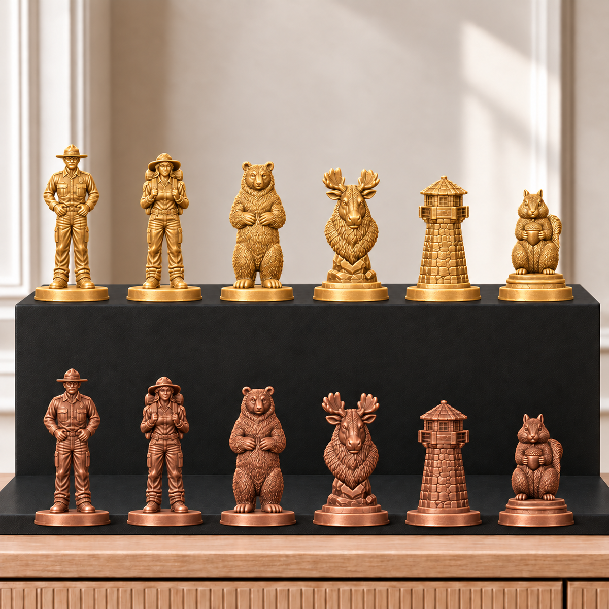 Nationalpark – thematisches Schachfigurenset mit 32 Figuren – Ansicht 7