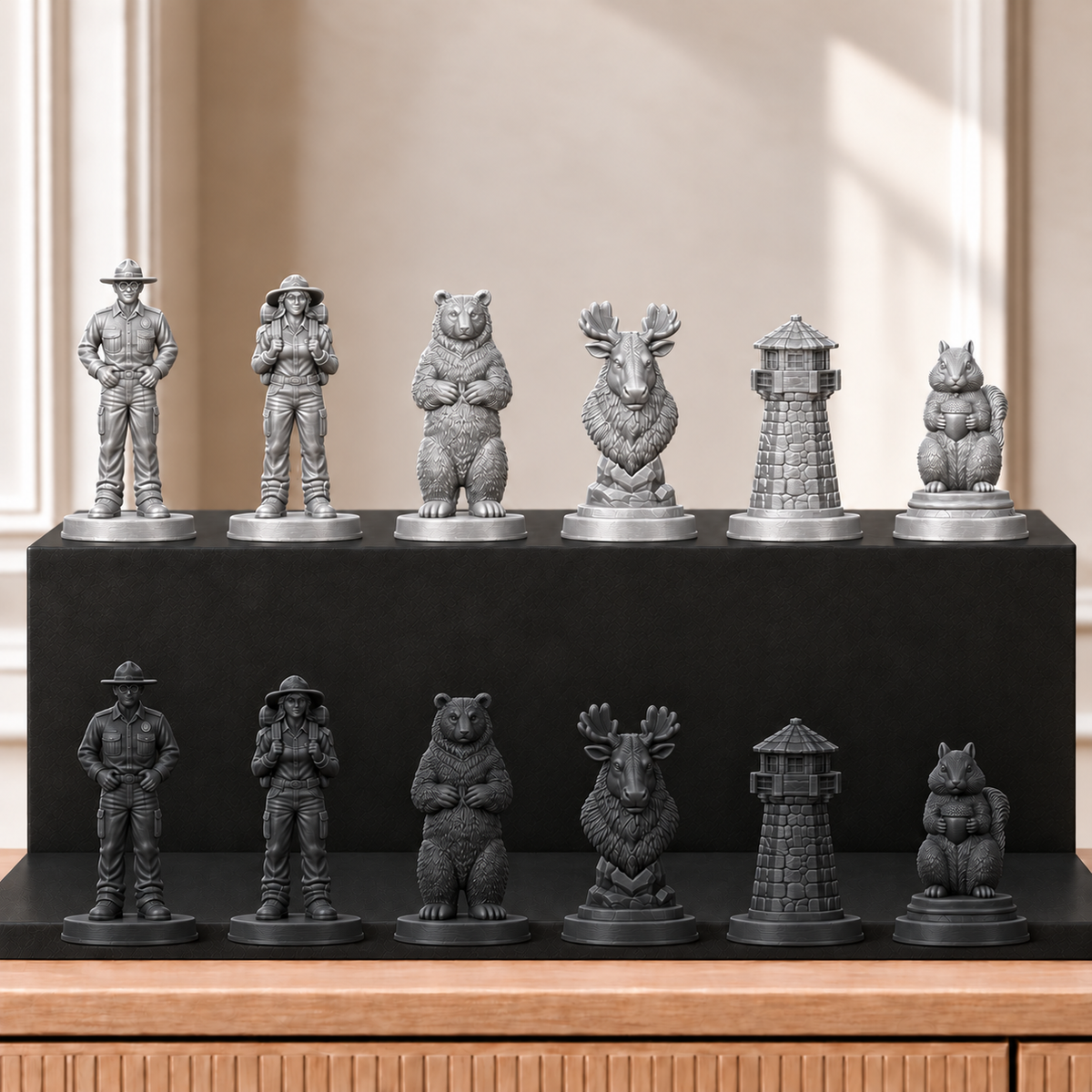 Nationalpark – thematisches Schachfigurenset mit 32 Figuren – Ansicht 8