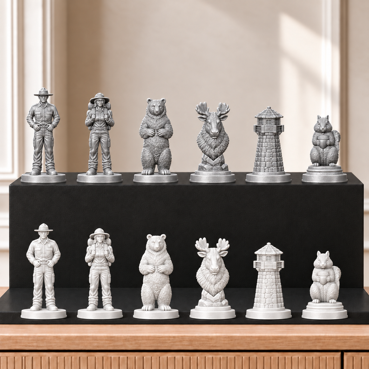 Nationalpark – thematisches Schachfigurenset mit 32 Figuren – Ansicht 9