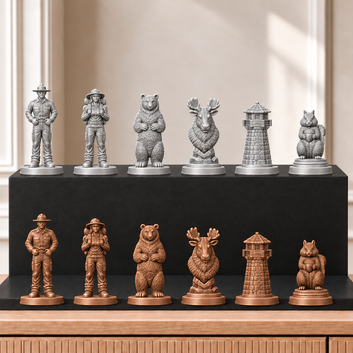 Nationalpark – thematisches Schachfigurenset mit 32 Figuren – Ansicht 10