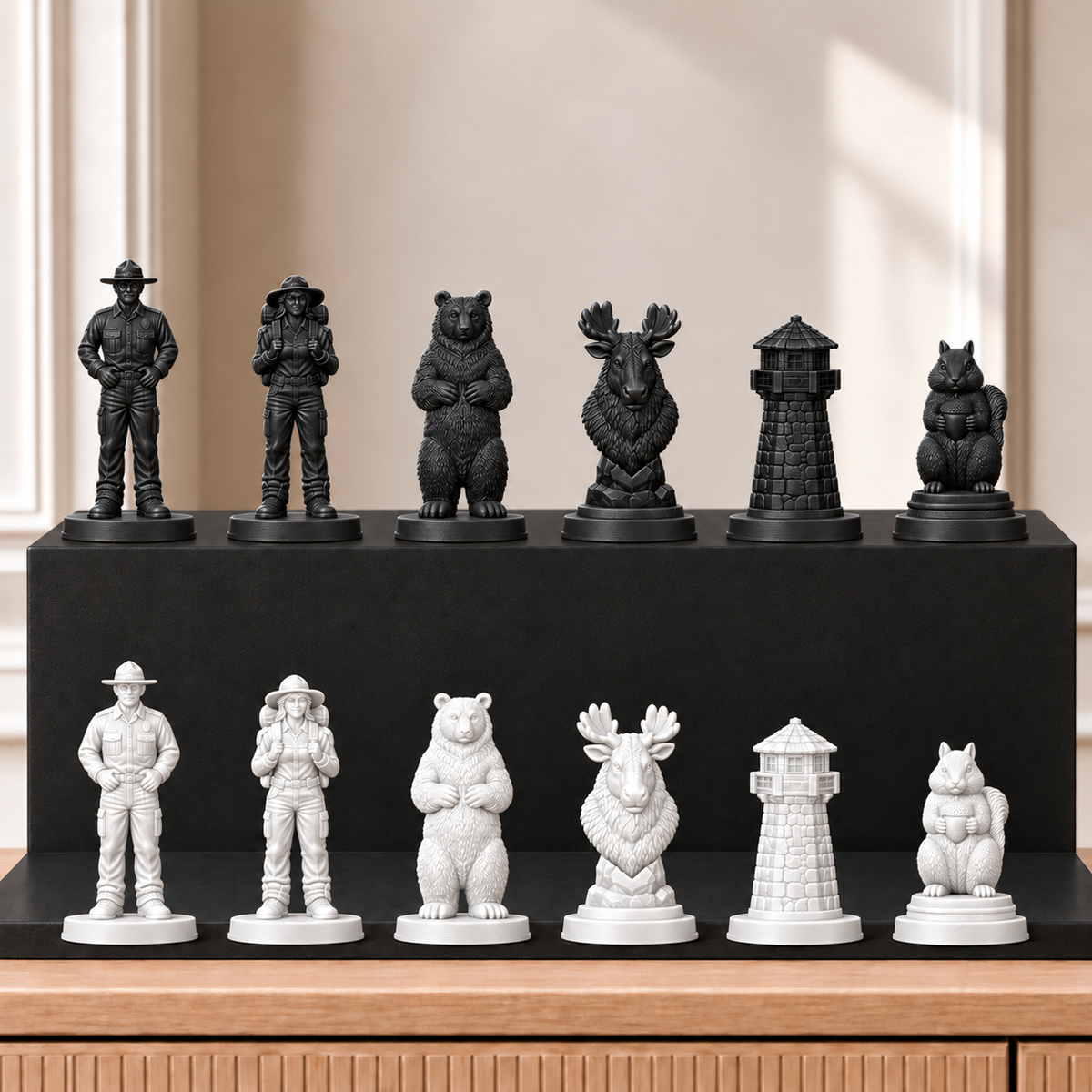 Nationalpark – thematisches Schachfigurenset mit 32 Figuren – Ansicht 11