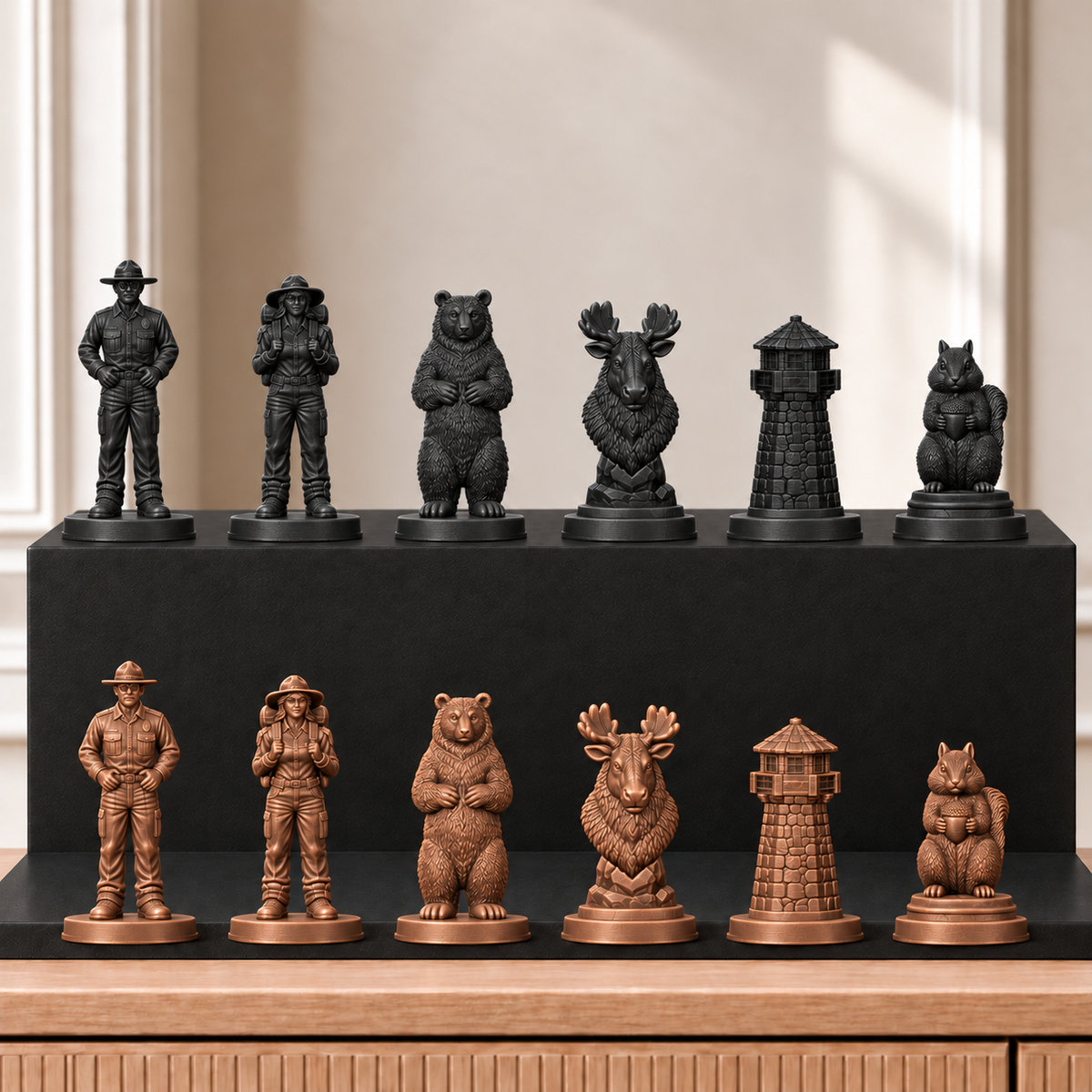 Nationalpark – thematisches Schachfigurenset mit 32 Figuren – Ansicht 12