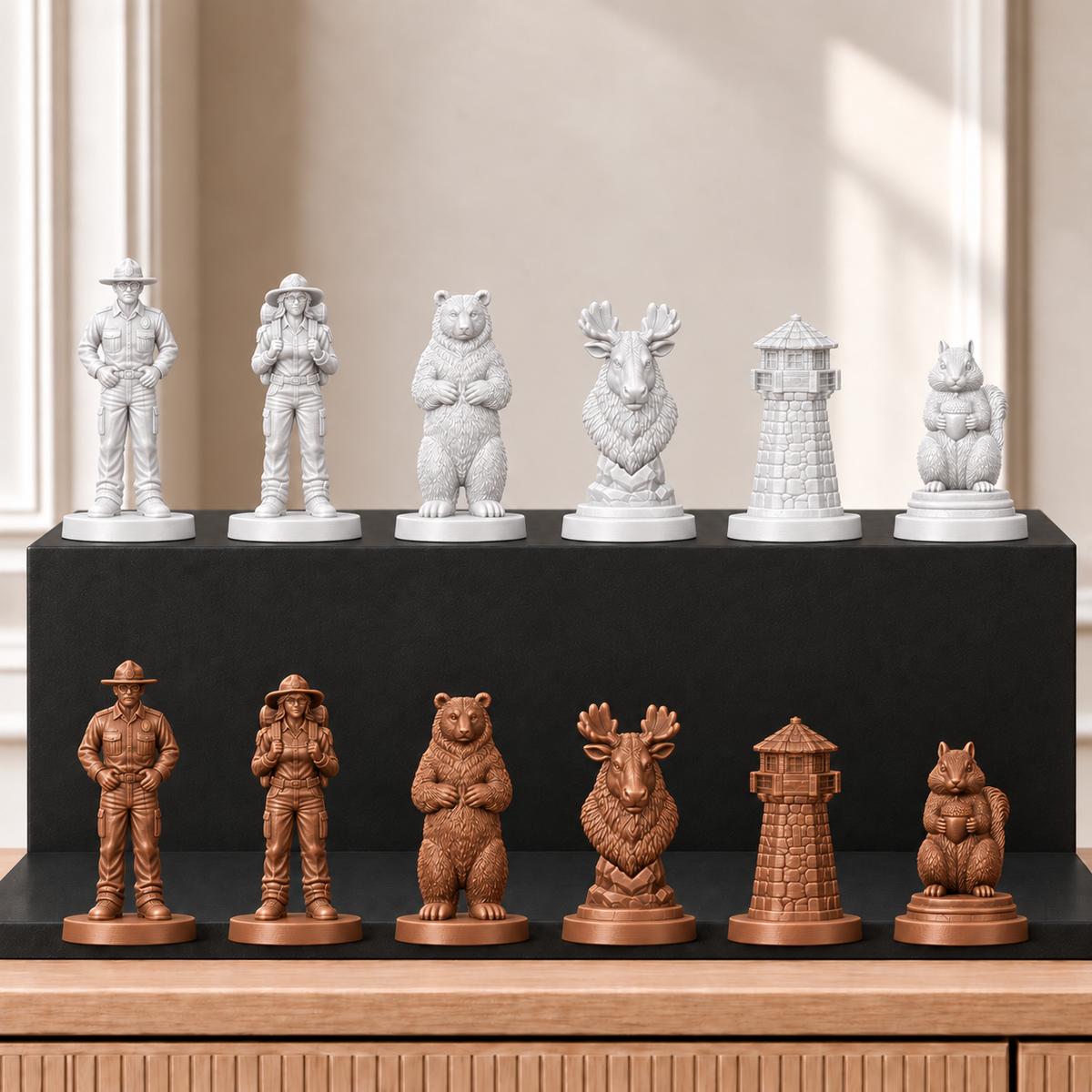 Nationalpark – thematisches Schachfigurenset mit 32 Figuren – Ansicht 13