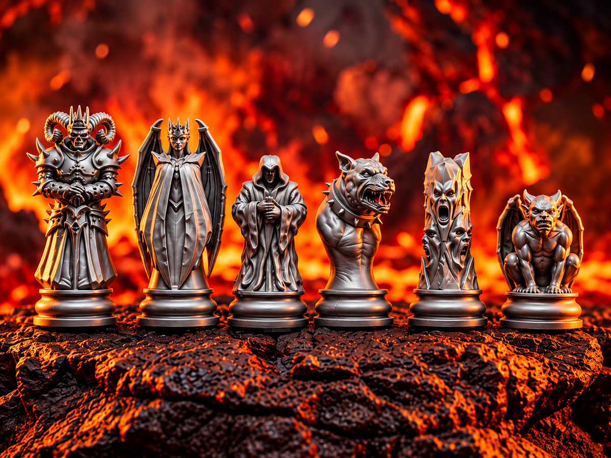 Evil – Dämonen-Schachset mit 32 Figuren – Ansicht 1