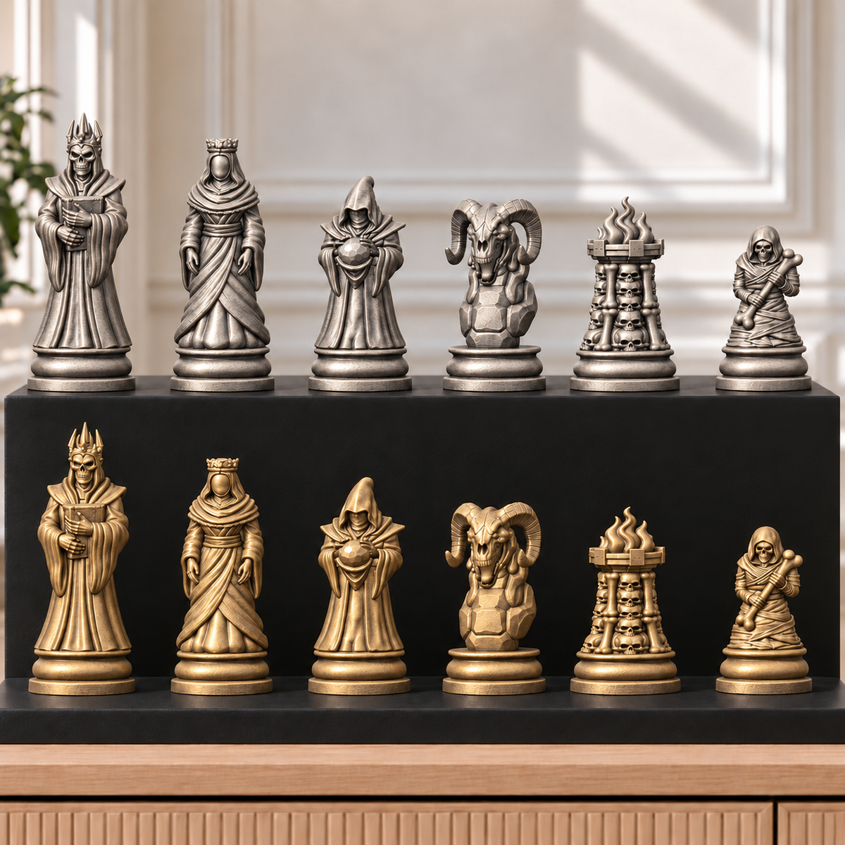 Necromancer – Nekromanten-Schachset mit 32 Figuren – Ansicht 2