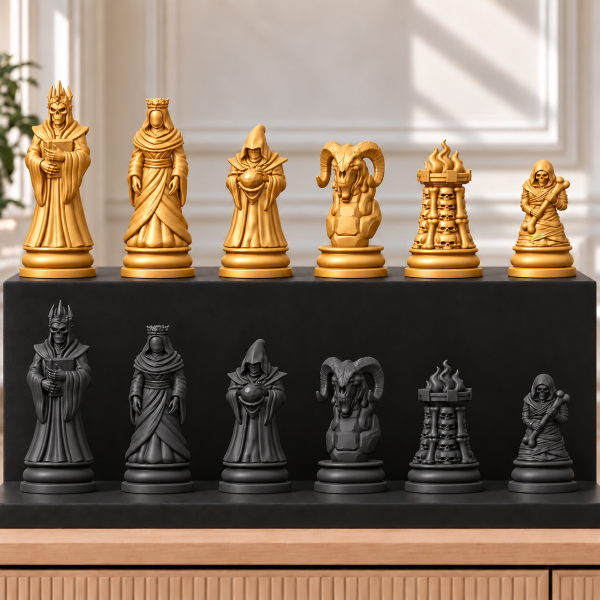 Necromancer – Nekromanten-Schachset mit 32 Figuren – Ansicht 5
