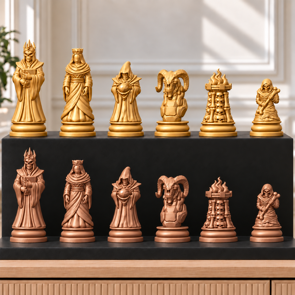 Necromancer – Nekromanten-Schachset mit 32 Figuren – Ansicht 7