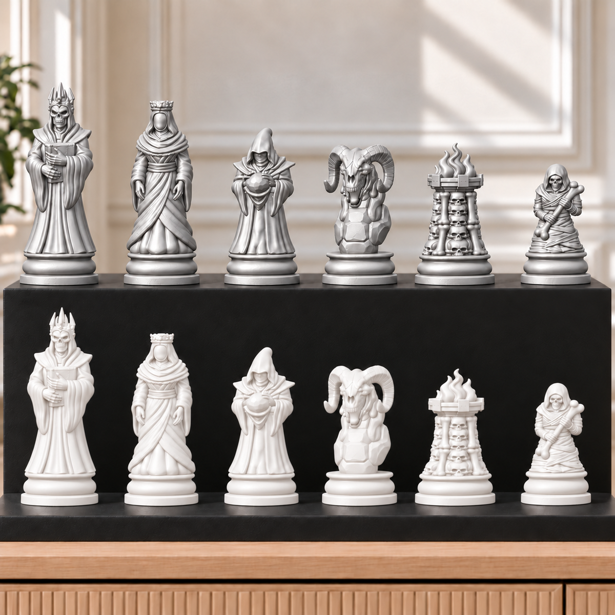 Necromancer – Nekromanten-Schachset mit 32 Figuren – Ansicht 9